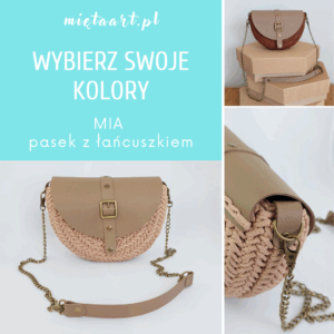 TOREBKA MIA PASEK Z ŁAŃCUSZKIEM – WYBIERZ SWOJE KOLORY