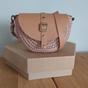 TOREBKA MIA SKÓRA NATURALNA BISZKOPT SZNUREK CIASTECZKO – PASEK REGULOWANY